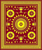 Regal Crimson Gold Trophy Medallion Rug
