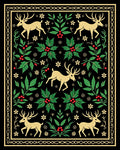 Golden Deer Holly Meadow Rug