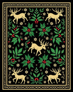 Golden Deer Holly Meadow Rug