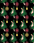 Crimson Pink Leafy Tree Ornate Rug