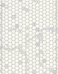 Monochromatic Hexagon Garden Tree Medallion Rug