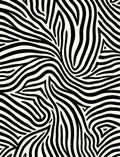 Striking Black White Animalistic Strokes Rug