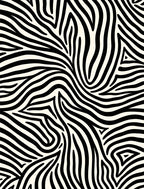 Striking Black White Animalistic Strokes Rug