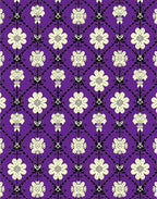 Vintage Purple Floral Lattice Rug