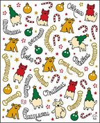 Cute Christmas Dogs and Baubles Rug
