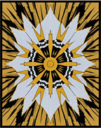 Bold Sunburst Geometric Medallion Rug