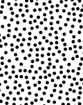 Scattered Black Polka Dots on White Rug