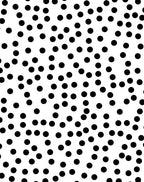 Scattered Black Polka Dots on White Rug