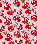 Red Spotted Mushroom Fungi Foliage Rug