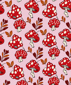 Red Spotted Mushroom Fungi Foliage Rug