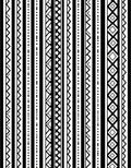 Black and White Tribal Geometric Striped Rug
