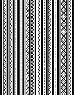 Black and White Tribal Geometric Striped Rug