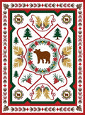 Woodland Bear Festive Wreath Rug