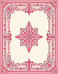 Ornate Pink Blossom Frame Rug