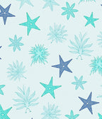 Oceanic Starfish Aquatic Plants Repeat Rug