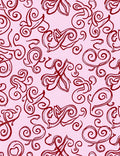 Ornate Crimson Swirl Bloom Rug