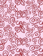Ornate Crimson Swirl Bloom Rug