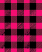 Hot Pink Black Buffalo Check Rug