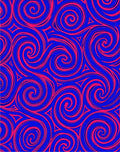 Bold Blue Pink Swirls Vortex Rug