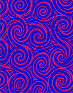 Bold Blue Pink Swirls Vortex Rug