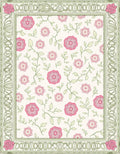 Art Nouveau Pink Rose Garden Rug