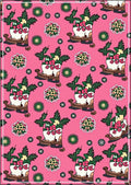 Pink Boot Sleigh Floral Medallion Rug