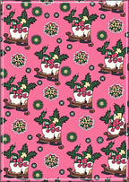 Pink Boot Sleigh Floral Medallion Rug