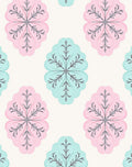 Pastel Pink Blue Floral Medallion Rug