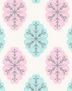 Pastel Pink Blue Floral Medallion Rug