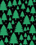 Forest Green Festive Winter Trees Rug