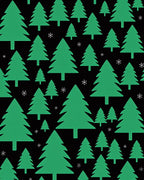 Forest Green Festive Winter Trees Rug