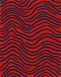 Crimson Navy Wave Lines Rug