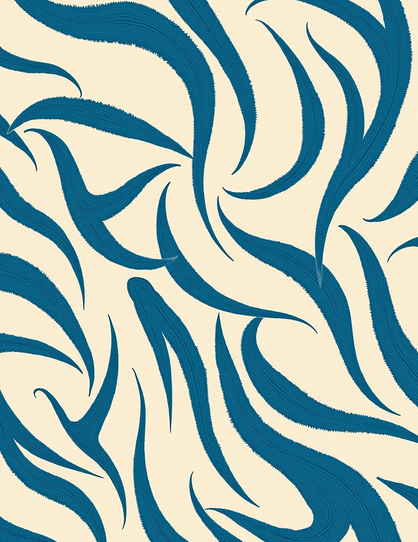 Deep Blue Organic Flow Rug