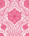 Pink Floral Art Nouveau Rug