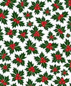 Festive Green Holly Berry Clusters Rug