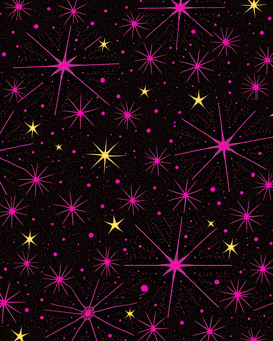 Exploding Starburst Pink Yellow Rug