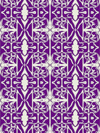Elegant Amethyst Art Nouveau Floral Rug