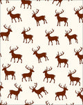 Brown Deer Silhouette Cream Background Rug