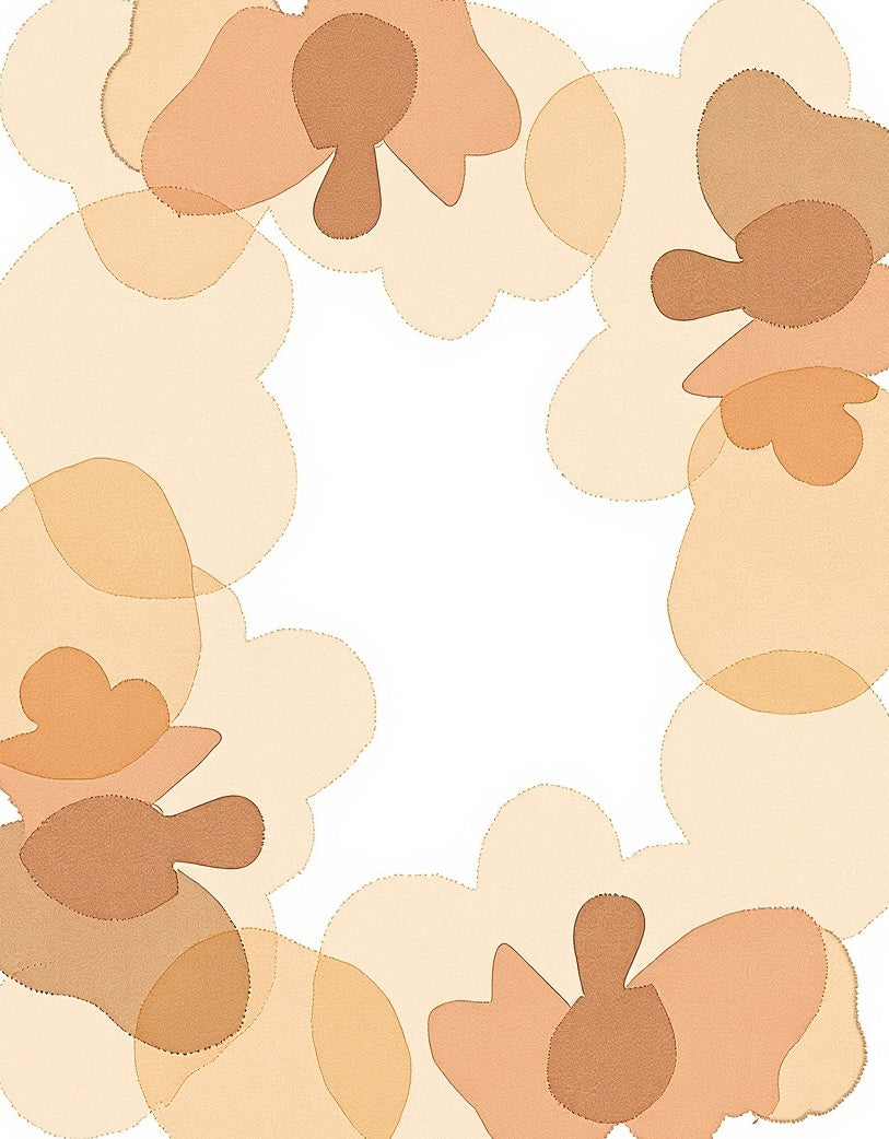 Soft Tan Floral Cloud Rug