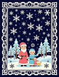 Festive Santa Snow Globe Winter Scene Rug