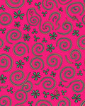 Hot Pink Swirls and Starbursts Rug