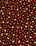 Red Orange Yellow Fall Leaf Scatter Rug