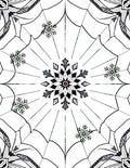 Monochromatic Spiderweb Snowflake Orb Rug