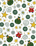 Festive Santa Stars Snowflakes Gift Bags Rug