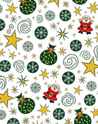 Festive Santa Stars Snowflakes Gift Bags Rug