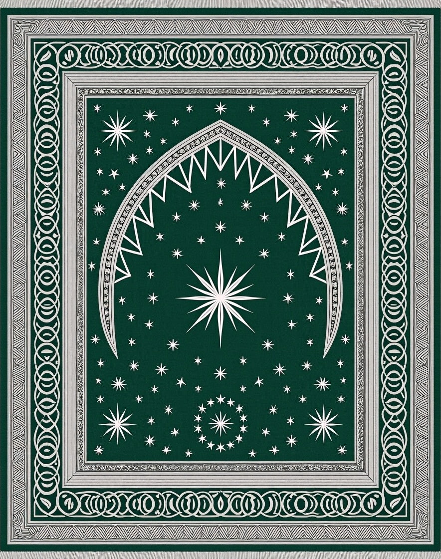 Emerald Starry Night Arch Rug