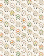 Pale Palette Floral Keystone Arrangement Rug