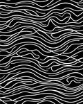 Black and White Wavy Lines Rug