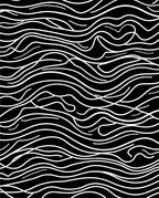 Black and White Wavy Lines Rug