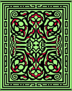 Luminous Chartreuse Floral Interlace Rug